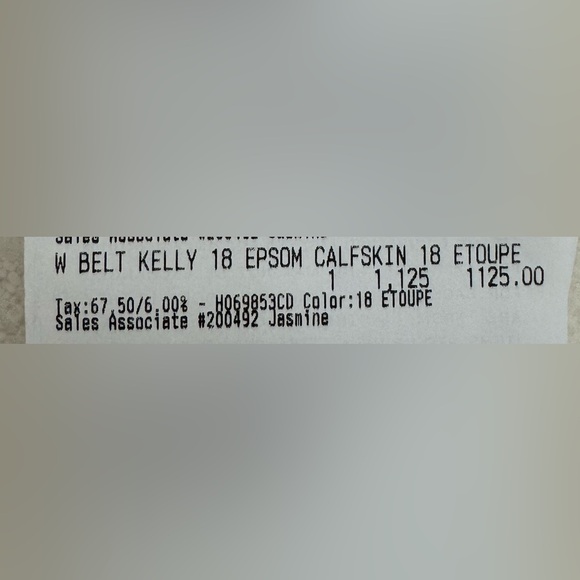 NWT Hermes Kelly 18 belt in etoupe with rose gold hardware - Picture 10 of 10